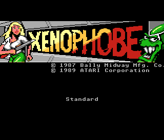 Xenophobe title screen for Atari 7800